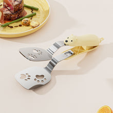 Load image into Gallery viewer, 2-in-1 Non Slip Durable Stainless Steel Spatula Tongs Heat Insulation Long Handle Barbecue Grill Food Serving Clamp Kitchen Accessories
