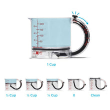 Load image into Gallery viewer, 4 In 1 Multifunctional Food Grade Adjustable Measuring Cup With Scraper Base Precision V Shaped Spout For Cooking Baking
