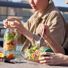 Load image into Gallery viewer, Portable Plastic Salad Pod Leakproof All In One Salad Container Side Opening Cover Fresh Fruit Storage Box For Meal Prep Picnic Home Office
