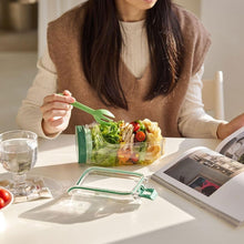 Load image into Gallery viewer, Portable Plastic Salad Pod Leakproof All In One Salad Container Side Opening Cover Fresh Fruit Storage Box For Meal Prep Picnic Home Office
