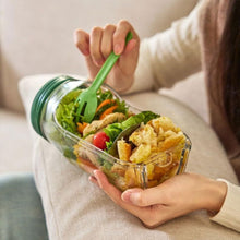 Load image into Gallery viewer, Portable Plastic Salad Pod Leakproof All In One Salad Container Side Opening Cover Fresh Fruit Storage Box For Meal Prep Picnic Home Office
