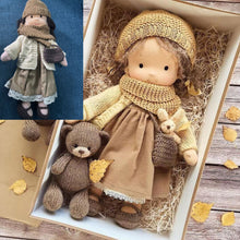 Load image into Gallery viewer, Waldorf Handmade Mini Dress Up Doll Cute Soft Stuffed Plush Toy Kids Birthday Christmas Gift Home Decoration Sleeping Cuddle Buddy
