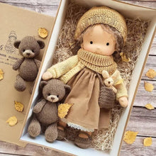 Load image into Gallery viewer, Waldorf Handmade Mini Dress Up Doll Cute Soft Stuffed Plush Toy Kids Birthday Christmas Gift Home Decoration Sleeping Cuddle Buddy
