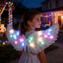Load image into Gallery viewer, Children Luminous Feather Angel Wing Halo Fairy Wand Set LED Light Up Costume For Kids Christmas Stage Performance
