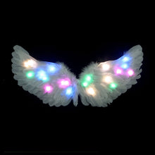 Load image into Gallery viewer, Children Luminous Feather Angel Wing Halo Fairy Wand Set LED Light Up Costume For Kids Christmas Stage Performance
