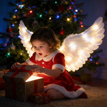 Load image into Gallery viewer, Children Luminous Feather Angel Wing Halo Fairy Wand Set LED Light Up Costume For Kids Christmas Stage Performance
