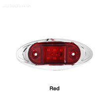 Load image into Gallery viewer, 6-LED Truck Trailer Side Marker Light Clearance Turn Signal Warning Light Chrome Plated Waterproof Housing for Vehicles
