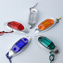 Load image into Gallery viewer, 6-LED Truck Trailer Side Marker Light Clearance Turn Signal Warning Light Chrome Plated Waterproof Housing for Vehicles
