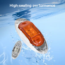 Load image into Gallery viewer, 6-LED Truck Trailer Side Marker Light Clearance Turn Signal Warning Light Chrome Plated Waterproof Housing for Vehicles

