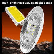 Load image into Gallery viewer, 6-LED Truck Trailer Side Marker Light Clearance Turn Signal Warning Light Chrome Plated Waterproof Housing for Vehicles
