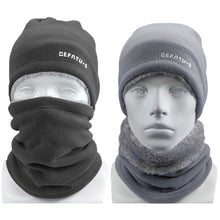 Load image into Gallery viewer, Multi-functional Winter Warm Neck Gaiter Hat Two-piece Set Thickened Windproof Cold-resistant Cycling Face Mask Winter Sports Accessories
