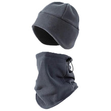 Load image into Gallery viewer, Polar Fleece Thickened Neck Gaiter and Hat 2-in-1 Set Warm Windproof Coldproof Cycling Skiing Hat Autumn Winter Outdoor Sports Suit
