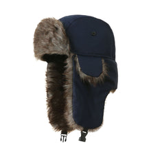 Load image into Gallery viewer, Winter Windproof Coldproof Ear Protection Hat Fleece Lined Pilot Cap with Buckle Outdoor Mountaineering Cycling Warm Equipment
