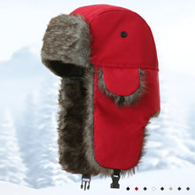 Load image into Gallery viewer, Winter Windproof Coldproof Ear Protection Hat Fleece Lined Pilot Cap with Buckle Outdoor Mountaineering Cycling Warm Equipment
