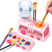 Load image into Gallery viewer, Lazy Painter's Brush Washer Automatic Water Change Paint Brush Cleaner Children's Art Painting Supplies
