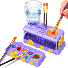 Load image into Gallery viewer, Lazy Painter's Brush Washer Automatic Water Change Paint Brush Cleaner Children's Art Painting Supplies
