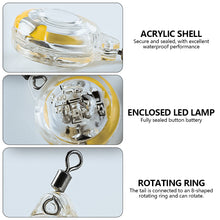 Load image into Gallery viewer, Mini Fishing Lure Light LED Deep Drop Underwater Eye Shape Fishing Squid Fishing Bait Luminous Lure for Attracting Fish
