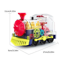 Load image into Gallery viewer, Electric Gear Train Toy For Kids Toddlers Baby Crawling Train With Light Sound Music Transparent Gear Early Educational Interactive Toy
