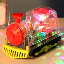Load image into Gallery viewer, Electric Gear Train Toy For Kids Toddlers Baby Crawling Train With Light Sound Music Transparent Gear Early Educational Interactive Toy
