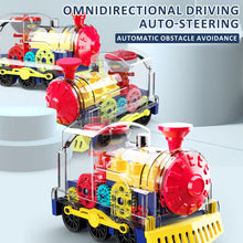 Load image into Gallery viewer, Electric Gear Train Toy For Kids Toddlers Baby Crawling Train With Light Sound Music Transparent Gear Early Educational Interactive Toy
