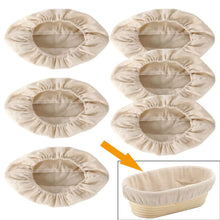 Load image into Gallery viewer, 1Pc Round Oval Bread Basket Liner Cloth Reusable Sourdough Proofing Dough Fermentation Cover DIY Baking Tools
