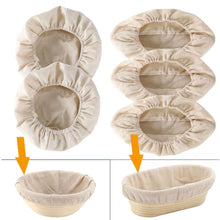 Load image into Gallery viewer, 1Pc Round Oval Bread Basket Liner Cloth Reusable Sourdough Proofing Dough Fermentation Cover DIY Baking Tools
