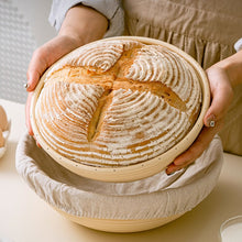 Load image into Gallery viewer, 1Pc Round Oval Bread Basket Liner Cloth Reusable Sourdough Proofing Dough Fermentation Cover DIY Baking Tools
