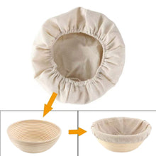 Load image into Gallery viewer, 1Pc Round Oval Bread Basket Liner Cloth Reusable Sourdough Proofing Dough Fermentation Cover DIY Baking Tools
