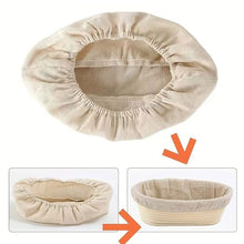 Load image into Gallery viewer, 1Pc Round Oval Bread Basket Liner Cloth Reusable Sourdough Proofing Dough Fermentation Cover DIY Baking Tools
