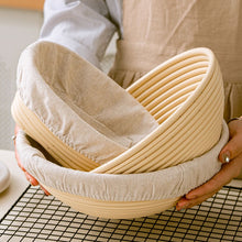 Load image into Gallery viewer, 1Pc Round Oval Bread Basket Liner Cloth Reusable Sourdough Proofing Dough Fermentation Cover DIY Baking Tools
