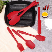 Load image into Gallery viewer, 6 Pieces Food Grade Silicone Spatula Set Heat Resistant Non Stick Spatula Turner Scraper Oil Brush For Cooking Baking Mixing Kitchen Tool
