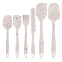 Load image into Gallery viewer, 6 Pieces Food Grade Silicone Spatula Set Heat Resistant Non Stick Spatula Turner Scraper Oil Brush For Cooking Baking Mixing Kitchen Tool

