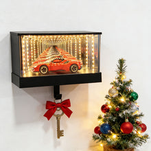 Load image into Gallery viewer, Wall Mount Car Garage Key Holder With LED Light Mirrored Key Organizer Entryway Mail Door Keychain Storage Rack For Home Office
