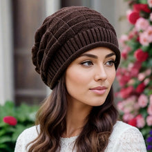 Load image into Gallery viewer, Winter Windproof Chunky Knit Slouchy Beanie Hat Stretch Skull Cap Outdoor Ski Baggy Cap For Women Men
