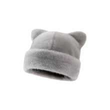 Load image into Gallery viewer, Winter Leopard Print Plush Hat Women Cute Cat Bear Ear Plush Bucket Beanie Retro Warm Ear Protection Fisherman Cap
