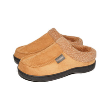 Load image into Gallery viewer, Men Winter Warm Suede Fuzzy Plush Slippers Memory Foam Cushion Non Slip Durable TPR Sole Indoor Outdoor Comfortable House Shoes
