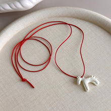 Load image into Gallery viewer, Lucky Running Horse Pendant Necklace Gold Plated Colorful Enamel Drop Glazed Pony Chain For Women Men Party Wedding Casual Hoodie Jewelry Gift
