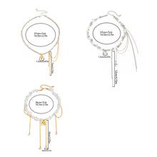 Load image into Gallery viewer, Sweet Cool Tassel Heart Pendant Necklace Faux Pearl Chain Minimalist Collarbone Chain Choker Niche Design Fashion Jewelry For Women Girls Y2K Gothic Banquet Gift
