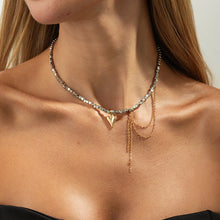 Load image into Gallery viewer, Sweet Cool Tassel Heart Pendant Necklace Faux Pearl Chain Minimalist Collarbone Chain Choker Niche Design Fashion Jewelry For Women Girls Y2K Gothic Banquet Gift
