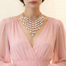 Load image into Gallery viewer, Trendy Vintage Multi Layer Long Pearl Tassel Necklace Imitation Pearl Bead Exaggerated Elegant Collarbone Chain Choker For Women Party Wedding Jewelry Gift
