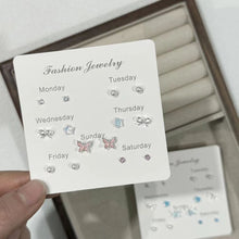 Load image into Gallery viewer, 7Pcs Set New Cute Butterfly Star Pearl Stud Earring Exquisite Mini Earrings For Women Y2K EMO Jewelry Gift Wholesale Direct Sale
