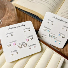 Load image into Gallery viewer, 7Pcs Set New Cute Butterfly Star Pearl Stud Earring Exquisite Mini Earrings For Women Y2K EMO Jewelry Gift Wholesale Direct Sale
