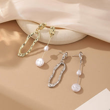 Load image into Gallery viewer, Geometric Asymmetrical Pearl Earrings 925 Silver Needle Baroque Style Simulated Pearl Irregular Drop Stud Earrings For Women Girls Party Jewelry Gifts
