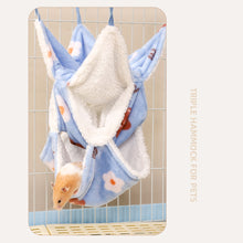 Load image into Gallery viewer, Flannel Hamster Hammock Rodent Hamster Bed House Three-tiered Suspensibility Hammock Sugar Glider Toys
