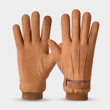 Load image into Gallery viewer, Cycling Warm Gloves For Men Suede Windproof Plush Gloves Touchscreen Outdoor Cycling Equipment Motorcycle Ski Gloves
