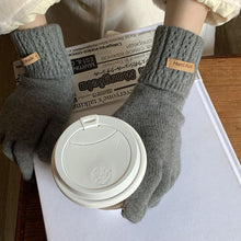 Load image into Gallery viewer, Women Knitted Gloves Thickened Anti-Slip Touchscreen Gloves Cycling Warm Gloves Winter Outdoor Windproof Equipment
