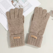 Load image into Gallery viewer, Women Knitted Gloves Thickened Anti-Slip Touchscreen Gloves Cycling Warm Gloves Winter Outdoor Windproof Equipment
