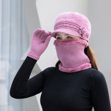 Load image into Gallery viewer, Women Fashion Elegant Knitted Cap Winter Warm Fleece Hat Casual Flower Knitted Hat Accessories Gift
