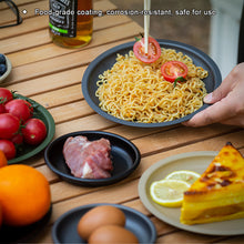 Load image into Gallery viewer, Outdoor Camping Aluminum Alloy Plate Portable Lightweight Easy-Clean Retro Picnic Tray Camping Cookware
