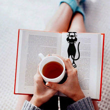 Load image into Gallery viewer, Cute Hollow Black Kitten Bookmark Acrylic Organic Glass Creative Hanging Book Page Marker Fun Reading Decor Accessory
